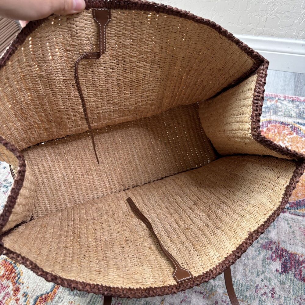 Demellier Large Capri Raffia Tote Bag - Picture 5 of 8